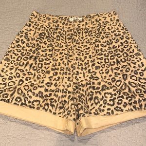 Free People Cheetah High Waisted Shorts